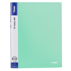 CARPETA TRAMA CON 10 FOLIOS A4 CELESTE PASTEL